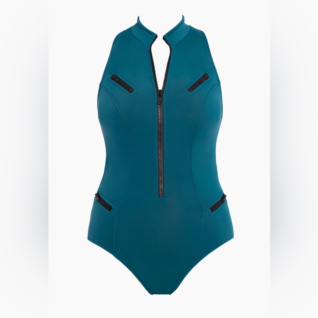 Miraclesuit Magicsuit Zip Front Scuba Coco One Piece Swim Bathing Suit Nwt